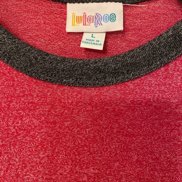 Baseball Lularoe Randy Red Gray NWOT - Picture 3 of 4